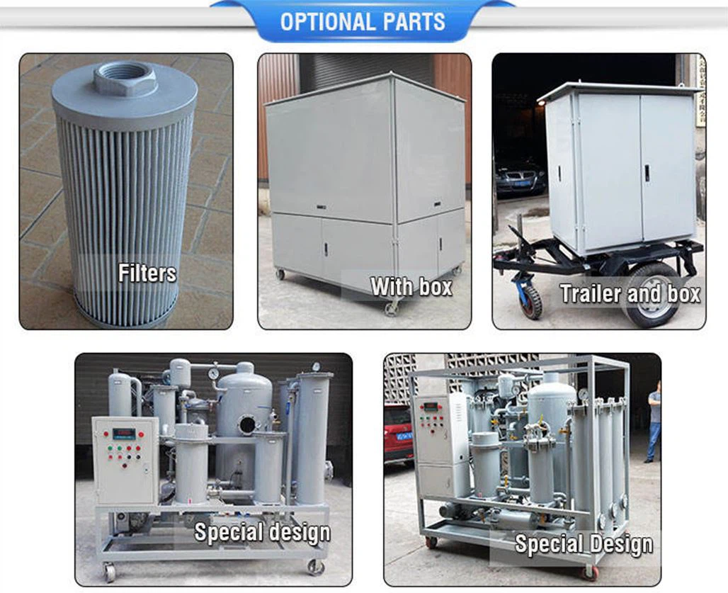 optional parts hydraulic oil decolorization machine